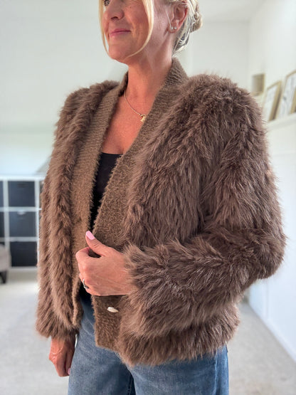 Faux Fur Cardigan
