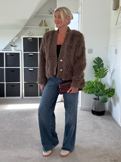 Faux Fur Cardigan