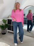 Bright Pink Batwing Jumper