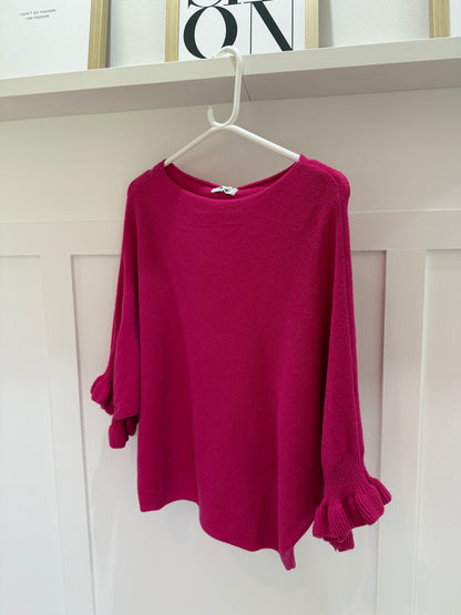 Frill Sleeve Batwing Jumper