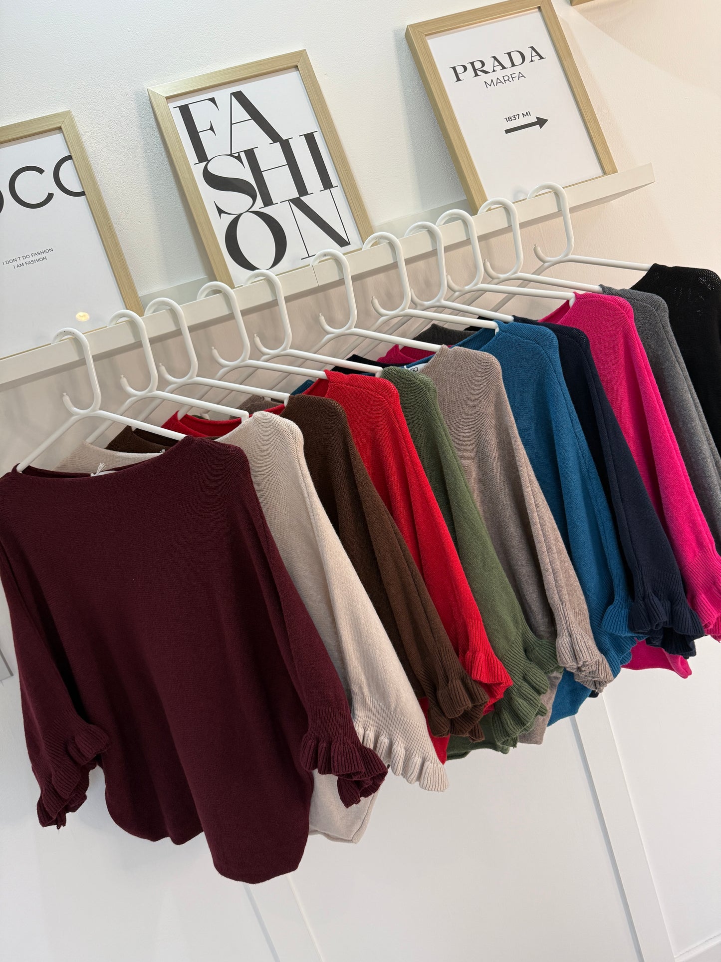 Frill Sleeve Batwing Jumper