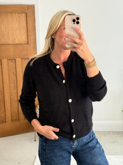 Papaya Alpaca Mix Button Cardigan