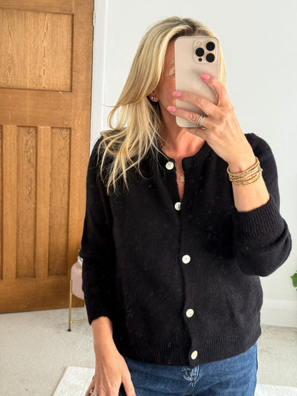 Papaya Alpaca Mix Button Cardigan