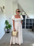 Yellow Puff Shoulder Maxi Dress