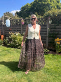 Leopard Print Tulle Ruffle Skirt