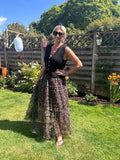 Leopard Print Tulle Ruffle Skirt