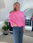 Bright Pink Batwing Jumper