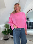 Bright Pink Batwing Jumper