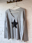 Star Fine Knit V Neck Jumper | 4 Colours