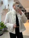 Monroe Oatmeal Faux Fur Jacket