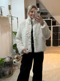 Monroe Oatmeal Faux Fur Jacket