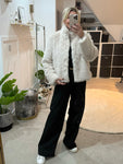 Monroe Oatmeal Faux Fur Jacket