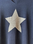 Star Fine Knit V Neck Jumper | 4 Colours