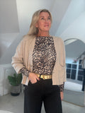 Leopard Scoop Neck Top