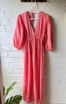 Pink/Orange Stripe Cheesecloth Dress