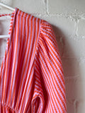 Pink/Orange Stripe Cheesecloth Dress