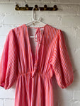 Pink/Orange Stripe Cheesecloth Dress