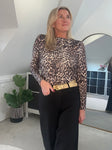 Leopard Scoop Neck Top