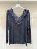 Lace V Back/Front Layering Top (5 colours)