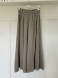 Dark Grey Washed Linen Wide Leg Trousers