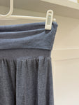 Navy Washed Linen Panel Skirt