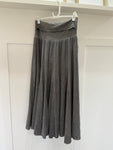 Grey Washed Linen Panel Skirt