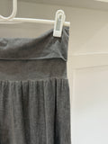 Grey Washed Linen Panel Skirt