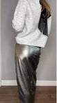 Camilla Gunmetal PU High Waist Pencil Skirt