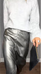 Camilla Gunmetal PU High Waist Pencil Skirt