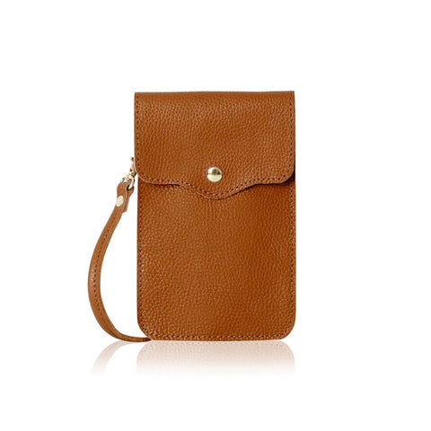 Tan Cross Body Phone Bag