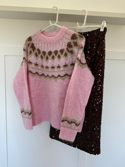 Chocloate Luxe Sequin Pencil Skirt