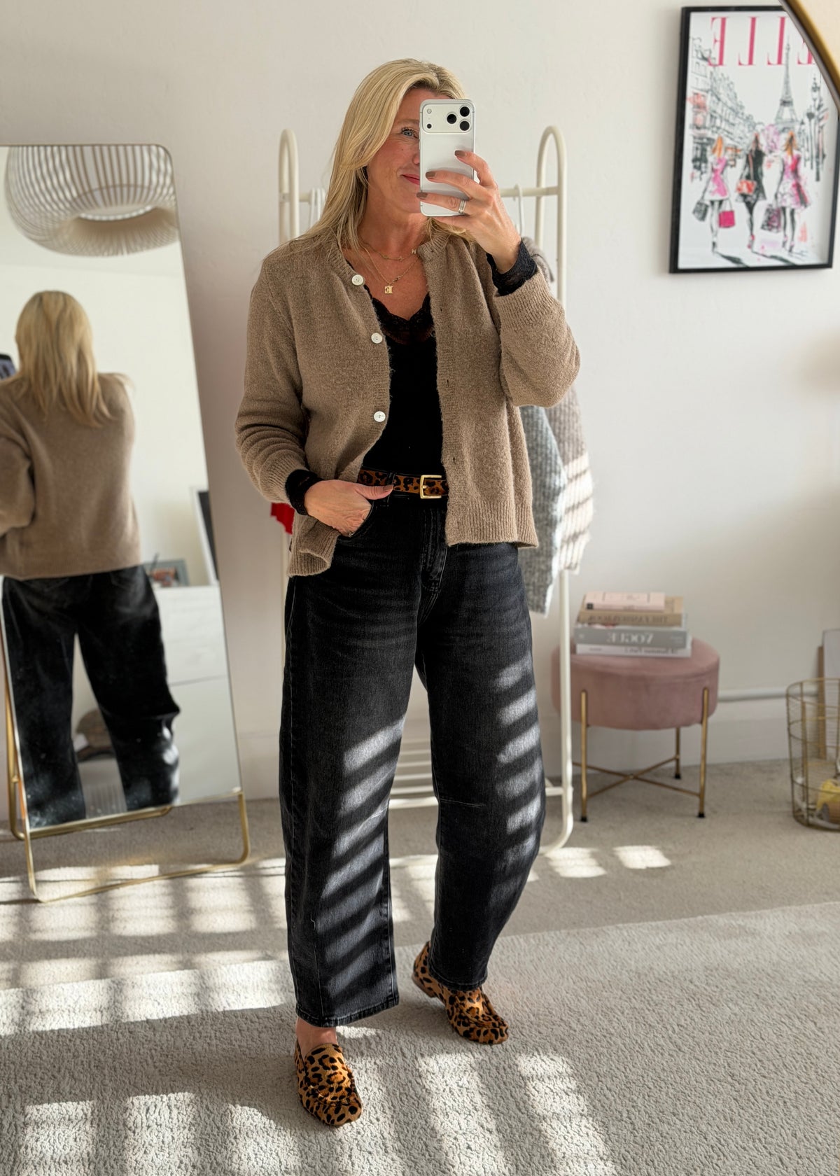 Mocha Alpaca Mix Button Cardigan