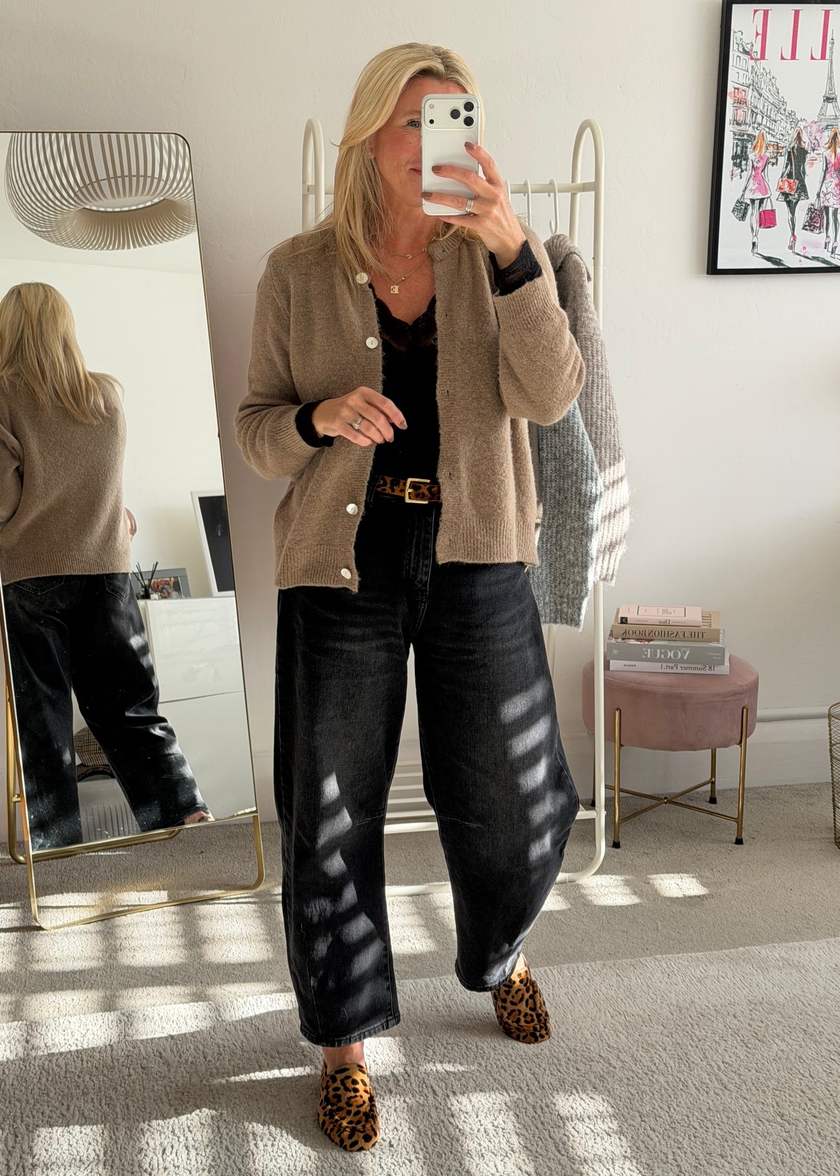 Mocha Alpaca Mix Button Cardigan