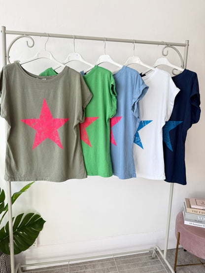 Navy/Blue Star T Shirt