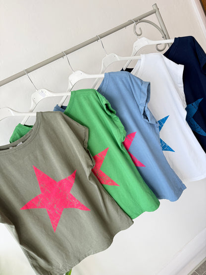 Navy/Blue Star T Shirt
