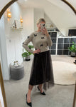 Noelle Light Grey Bow Jumper