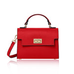 Red Mini Leather Grab Bag