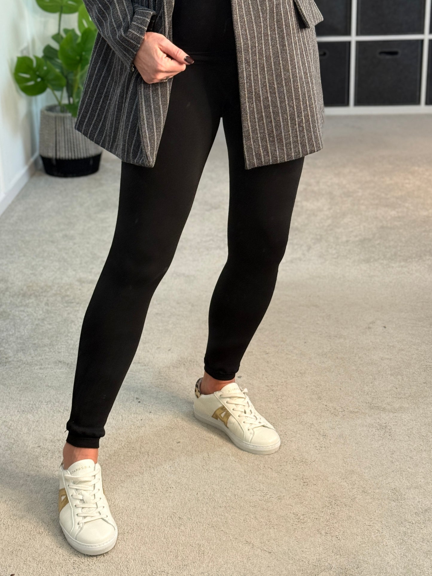 Burgundy Oversized Pinstripe Blazer