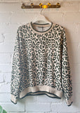 Khaki Leopard Print Sweatshirt/Top