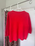 Red Half Sleeve Jumper