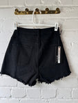 Black Cut Off Denim Shorts