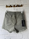 Black Cut Off Denim Shorts