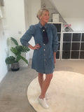 Alma Blue Denim Shirt Dress