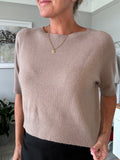 Mocha Short Sleeve Jumper