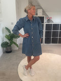 Alma Blue Denim Shirt Dress