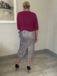 Italian Silver Sequin Pencil Skirt