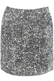 Silver/Grey Sequin Mini Skirt