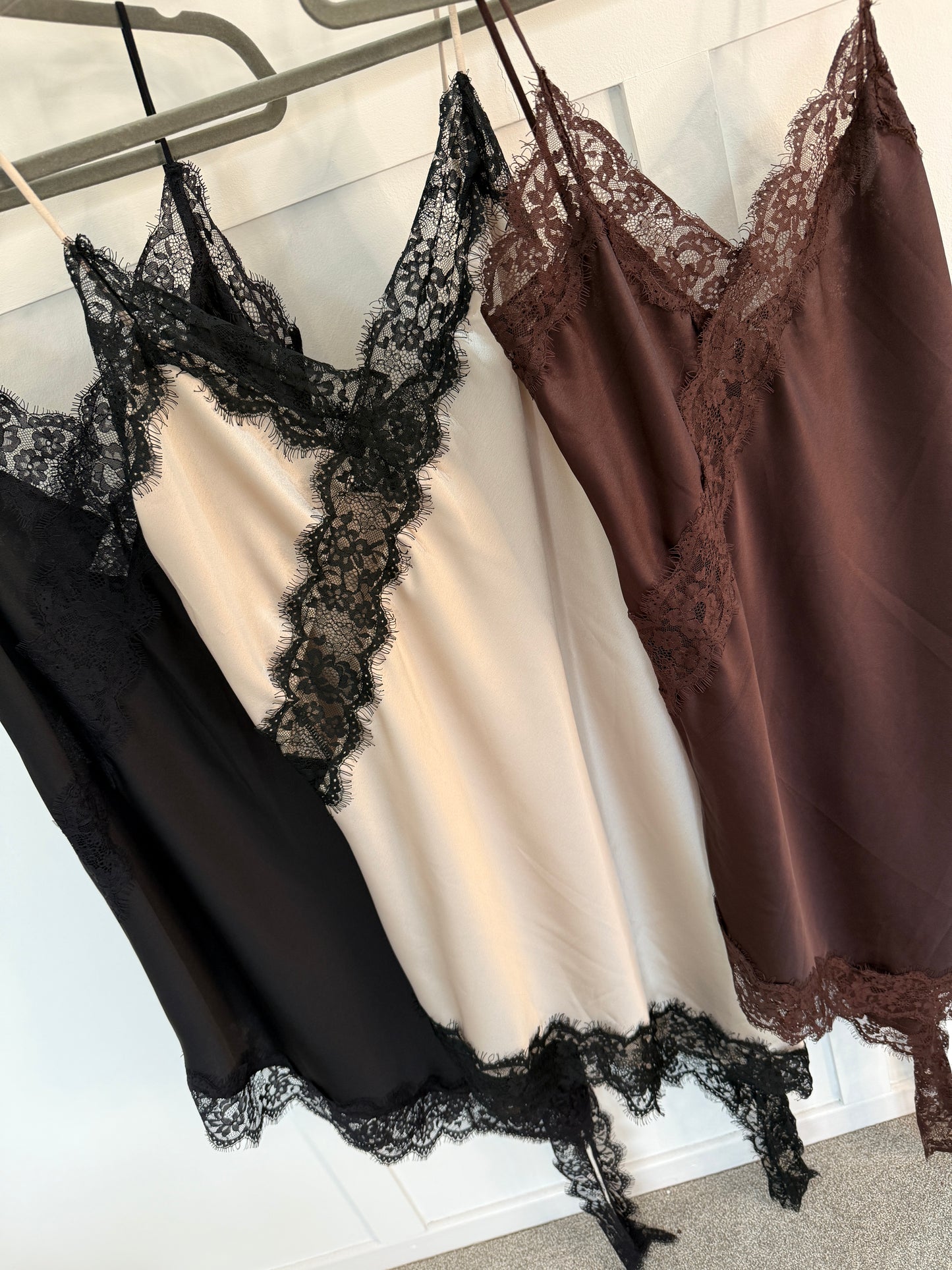 Asymmetric Satin/Lace Dress | 3 colours