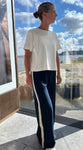 Berlin Navy Panel Wide Leg Trousers