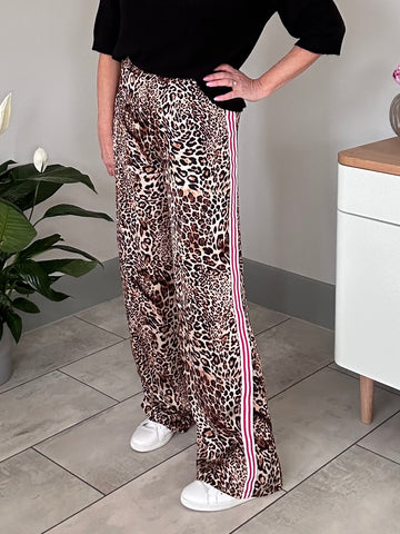 Leopard Side Stripe Trousers